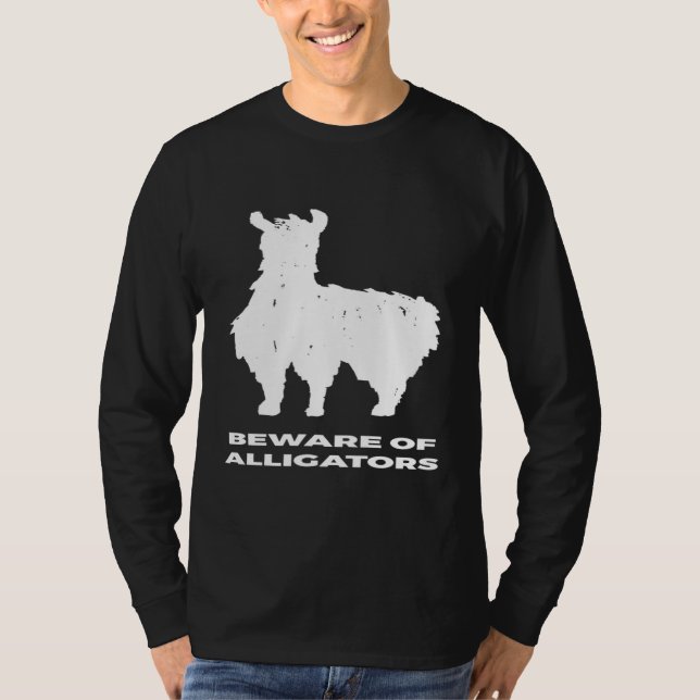 Vorsicht vor Alligators Llama T-Shirt (Vorderseite)