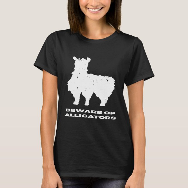 Vorsicht vor Alligators Llama T-Shirt (Vorderseite)