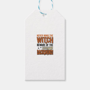 Vorsicht vor dem Dackel Halloween Hexe Shirt_1 Geschenkanhänger