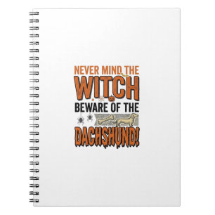 Vorsicht vor dem Dackel Halloween Hexe Shirt_1 Notizblock