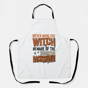 Vorsicht vor dem Dackel-Halloween-Hexen-Shirt_1 Schürze