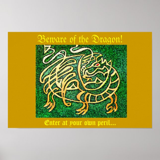 Vorsicht vor dem Drachen Poster (Vorne)
