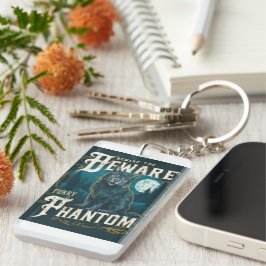 Vorsicht vor dem Furry Ghost: Ein Halloween-Tale Schlüsselanhänger