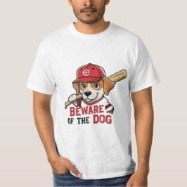 Vorsicht vor dem Hund - Spielerisches Baseball Dog T-Shirt