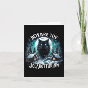 Vorsicht vor dem Jolakotturin Weihnachten Katze Is Karte