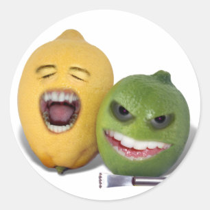 Vorsicht vor dem Lemon Zester Runder Aufkleber