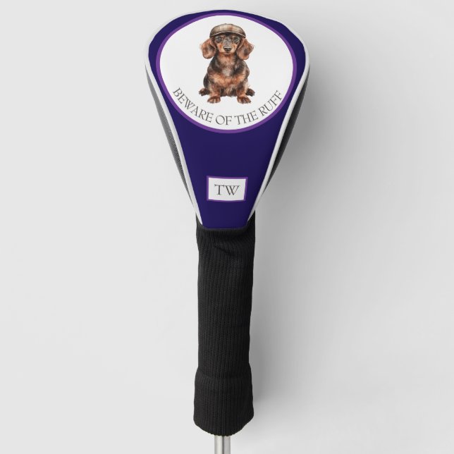 Vorsicht vor dem Ruff Custom Golf-Headcover Golf Headcover (Vorderseite)