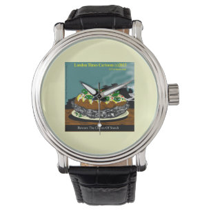 Vorsicht vor den Chives von Starch Funny Unisex Wa Armbanduhr