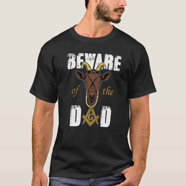 Vorsicht vor den Ziegenmasons Vater Freemason Vate T-Shirt (Vorderseite)