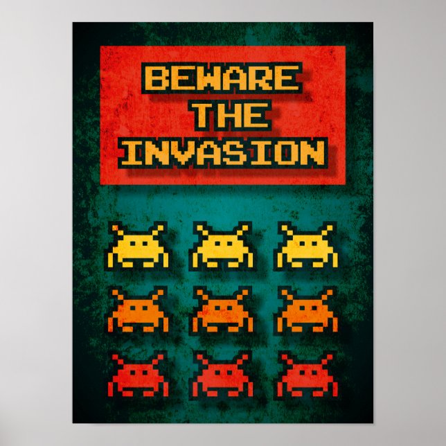 Vorsicht vor der Invasion Poster (Vorne)