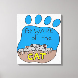 Vorsicht vor der Katze Leinwanddruck