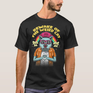 Vorsicht vor der komischen Katze Funny Cat Mama Sp T-Shirt