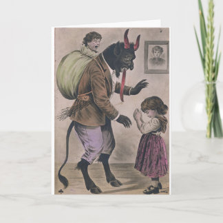 Vorsicht vor der traditionellen Krampus-Urlaubskar Karte