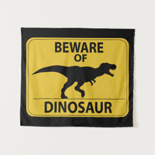 Vorsicht vor Dinosaurier Wandteppich