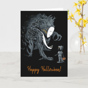 Vorsicht vor einem Trick zu Halloween Karte