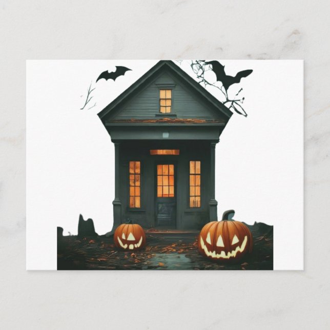 "Vorsicht vor Ghosts ghoul Postkarte (Vorderseite)