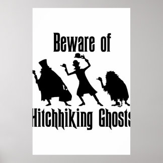 Vorsicht vor Hitchwanderungen Geister Funny Hallow Poster