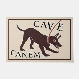 Vorsicht vor Hund "Höhle Canem" Greco-römisches Bi Fußmatte