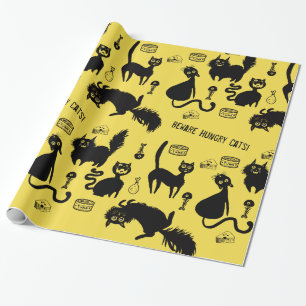 Vorsicht vor Hungry Cats! Geschenkpapier