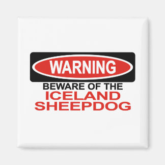 Vorsicht vor Island Sheepdog Magnet