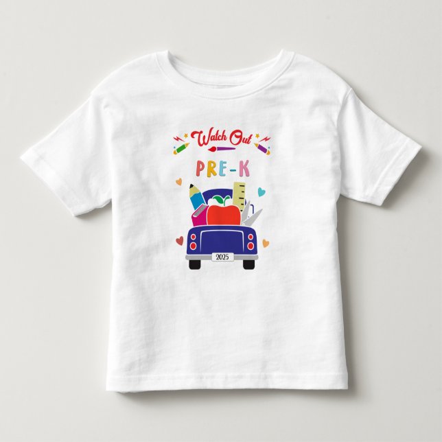 Vorsicht Vor-K-Schulkinder-Shirt Kleinkind T-shirt (Vorderseite)