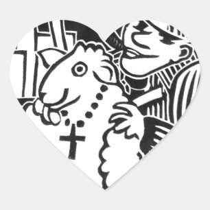 Vorsicht vor Kapitalisten in der Kleidung der Scha Herz-Aufkleber