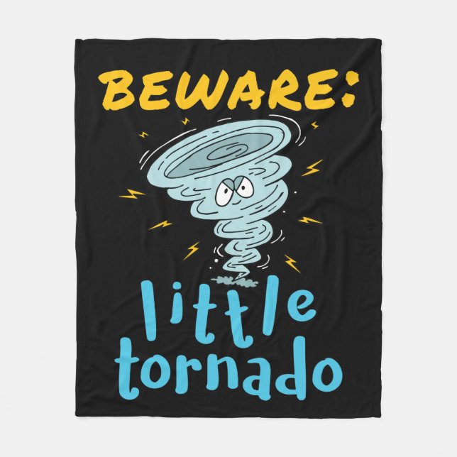 Vorsicht vor Little Tornado Fleecedecke (Vorderseite)