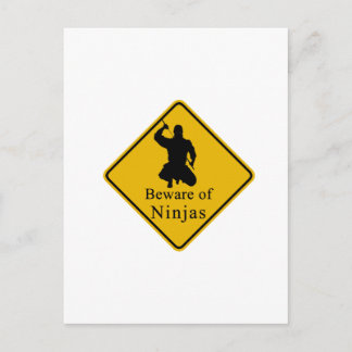 Vorsicht vor Ninjas Postkarte