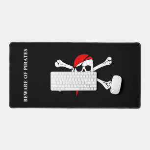 Vorsicht vor Piraten-Schädelknochen Schreibtischunterlage
