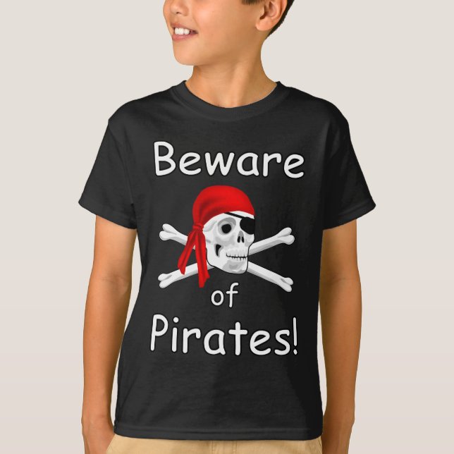 Vorsicht vor Pirates Kids T - Shirt (Vorderseite)