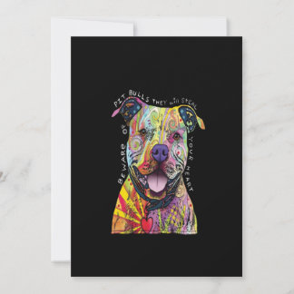 Vorsicht vor Pitbull-Hunden, sie werden Ihr Herz s Dankeskarte
