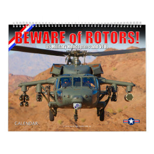 VORSICHT VOR ROTOREN! US-Militärhubschrauber und V Kalender
