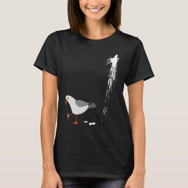 Vorsicht vor Seagull Albatros Bird Crack Gull Beac T-Shirt (Vorderseite)