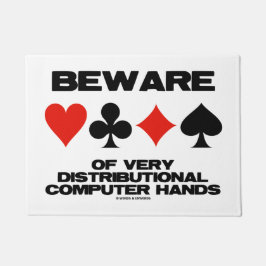 Vorsicht vor sehr verteilten Computerhandgriffen Fußmatte