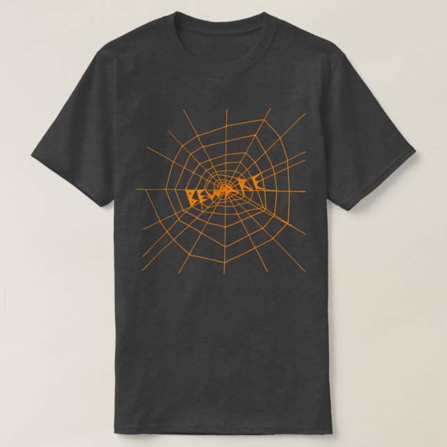 Vorsicht vor Spider Web T - Shirt - Handgezeichnet (Design vorne)