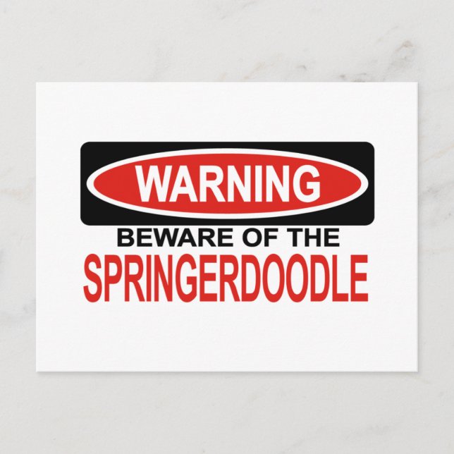 Vorsicht vor Springerdoodle Postkarte (Vorderseite)