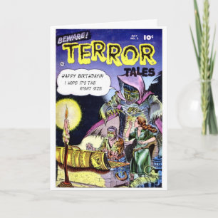"Vorsicht vor Terror Tales" Geburtskarte Karte