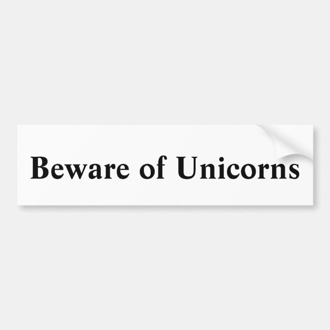Vorsicht vor Unicorns Autoaufkleber (Vorne)