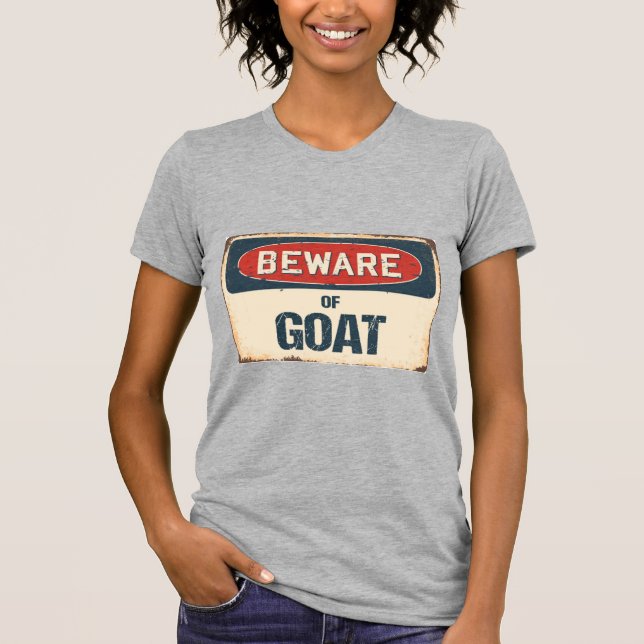 Vorsicht vor Ziege T-Shirt (Vorderseite)