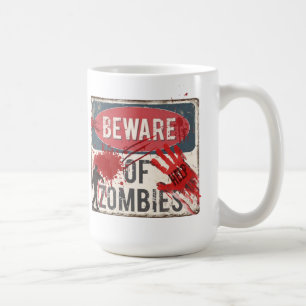 Vorsicht vor Zombies 15oz Tasse Keramik