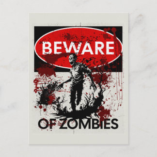 Vorsicht vor Zombies Postkarte