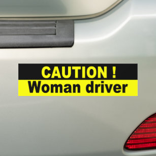 Vorsicht, weiblicher Fahrer Autoaufkleber