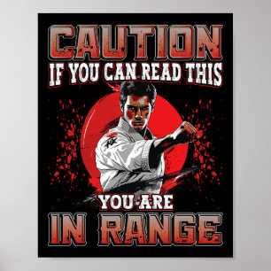 Vorsicht, wenn Sie lesen können, sind Sie in Range Poster