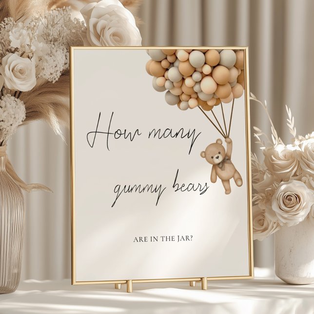 Vorsicht, wie viele Gummibären signieren Poster (Von Creator hochgeladen)