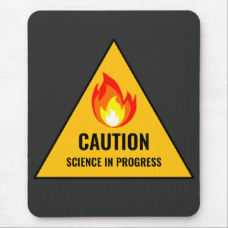 Vorsicht Wissenschaft im Gange Mousepad
