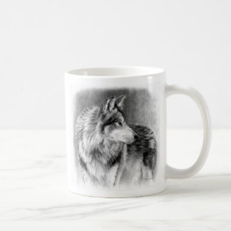 Vorsichtige Augenwolf-Tasse Tasse
