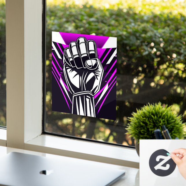 VORSICHTIGE Fensterklammer für das erste Comic Fensteraufkleber (Büro)