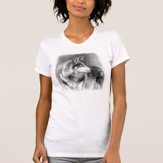 Vorsichtiger Augenwolf-T - Shirt