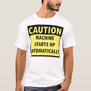 Vorsichtmaschine beginnt oben automatisch T-Shirt