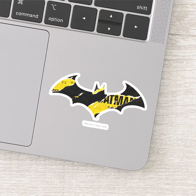 Vorsichtsband-Batman-Logo Aufkleber (Detail)
